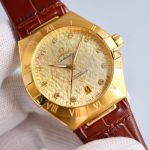 Omega 5th Constellation 39MM 8800 Movement Gold/Rose Gold Case Watch